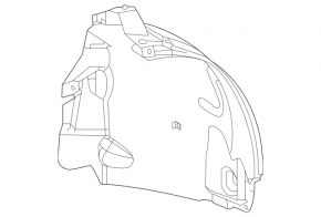 Front left fender liner Mercedes W167 GLE 350 450 20-24 rear