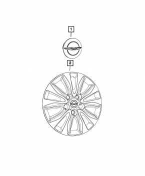 Center cap for Chrysler Pacifica 17-20 63/55mm wheel