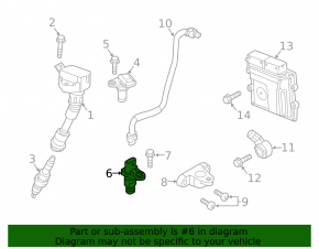 Volvo V90 17-22 usa crankshaft position sensor with bracket