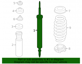 Rear left shock absorber BMW 1 E82 08-13