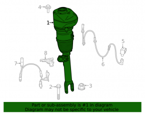 Front right air shock absorber BMW 7 G11 G12 16-22 RWD