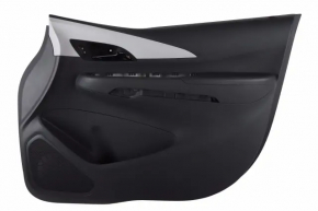 Door trim panel, front right, Chevrolet Bolt 17 - dark gray, rubber armrest, white plastic insert, no lock button, scratches