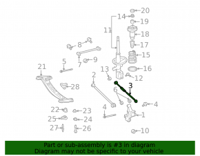 Rear left camber control arm for Toyota Camry v30 2.4