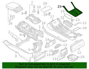 Audi Q7 20-24 grey upper center console trim