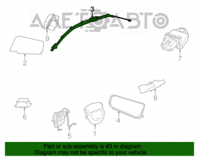 Airbag airbag side curtain left Chrysler 200 11-14