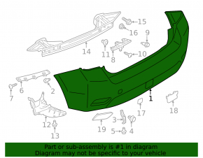 Bare rear bumper Subaru Impreza WRX GH 12-16 wagon