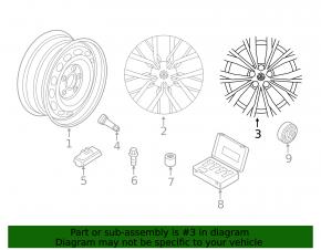 Wheel disk R17 VW Tiguan 18 - curb