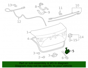 Toyota Corolla 20-26 Keyless Trunk Lock