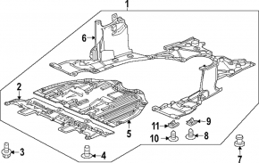 Engine protection Honda CRV 23- 1.5T complete 3 parts