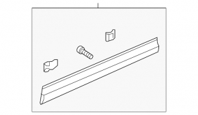 Lower front left door trim panel for Honda Passport 19-25 (Black Edition)
