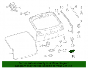 Toyota Prius V 12-17 Keyless Trunk Release Button