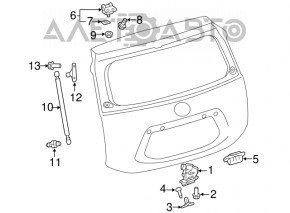 Toyota Prius V 12-17 Keyless Trunk Release Button
