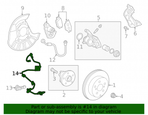 ABS sensor wire rear left Lexus UX200 UX250h 19- FWD