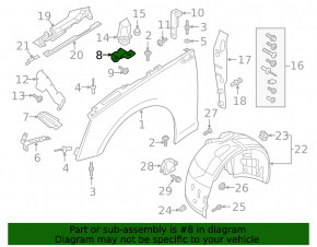 Wing bracket central left Audi A5 F5 17-