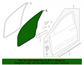 Front left door seal Porsche Macan 15-