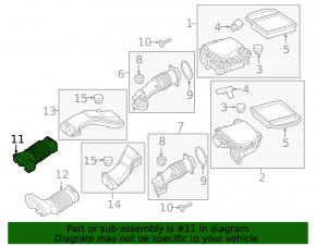 Air duct from the air intake right Mercedes CLS-class C218 15-17 3.0T