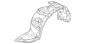 Front right fender liner for Mazda 3 2010-2010 pre-restyling, 2.0