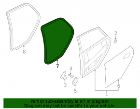 Door seal rear right Ford Focus mk3 11-18