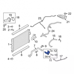 Cooling system flange Ford Escape MK3 13-16 2.0T