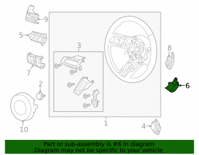Lower right steering wheel controls for Ford Mustang mk6 15-23