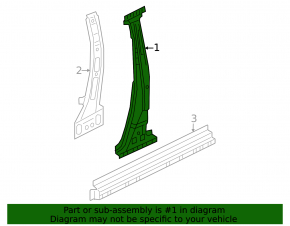 Central left body pillar Nissan Murano 25-26