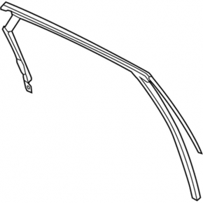 Upper rear left door molding Lincoln MKZ 17-20 chrome with glass seal