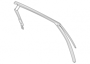 Upper rear left door molding Lincoln MKZ 17-20 chrome with glass seal
