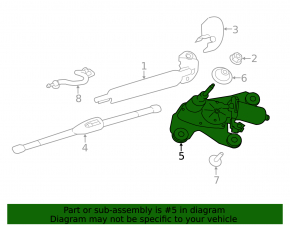Windscreen wiper linkage with motor rear Jaguar F-Pace X761 17-