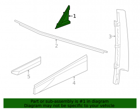 Plug triangle wing front left Volkswagen ID.4 21-23 black