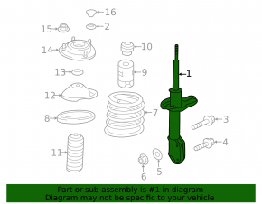 Shock absorber front left Subaru Forester 14-16 SJ 2.5