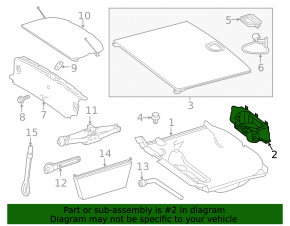 Tool tray Mercedes CLA 14-19