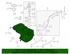 Fuel tank Hyundai Santa FE 19-20 2.0, 2.4