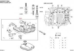 Valve body automatic transmission Lexus RX300 98-03 U140E FWD