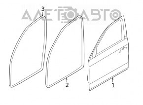 Door assembly front left BMW 3 G20 19-