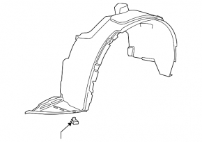 Front left fender liner Buick Encore 17-19