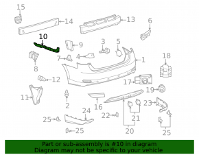 Rear bumper mount, outer right, Lexus Hs250h 10-12