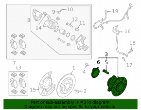 Front left hub Kia EV6 22-24 RWD