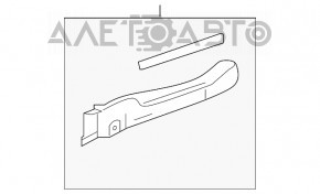 Seal wing hood-wing left Toyota Highlander 14-19
