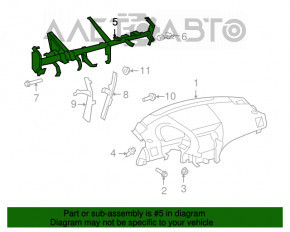 Under-torpedo pipe reinforcement Toyota Highlander 08-13