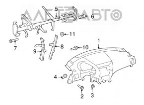 Under-torpedo pipe reinforcement Toyota Highlander 08-13