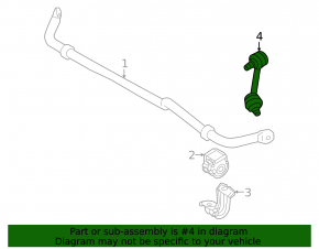 Rear stabilizer link right Nissan Rogue 21-23