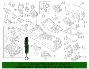 BMW X3 G01 18-21 central console button block for parking sensors and hill descent control