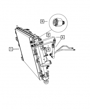 Air conditioner radiator condenser Chrysler 200 11-14 2.4