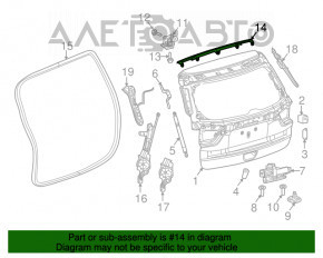Upper tailgate seal Jeep Compass 17-