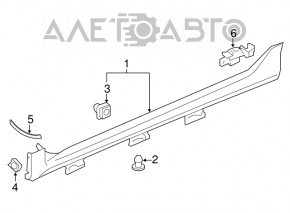 Left threshold Honda Civic X FC 16-21 4d