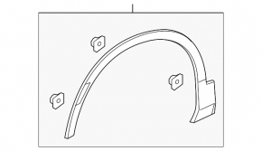 Front left fender arch trim for Chevrolet Blazer 19-25