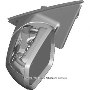 Side mirror left Chevrolet Malibu 16-18 8 pins, heated, turn signal, BSM,