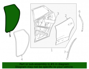 Rear left door opening seal Chevrolet Equinox EV 24-26