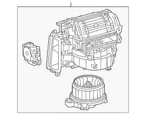 Housing bare fan, right side Lexus RX450h 10-15