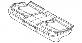 Kia EV6 22-24 2nd row lower seat trim, black and gray combination leather, GT-Line